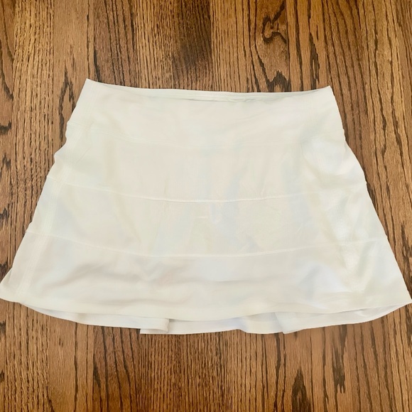 lululemon athletica Skirts Lululemon Pace Rival Tennis Skirt White Size 6 Poshmark